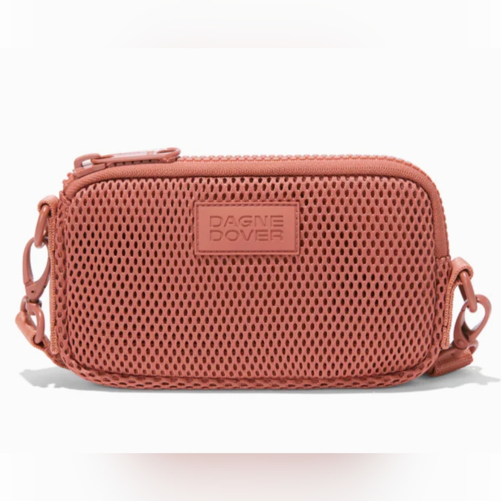 NWT Dagne Dover Mara Air Mesh Phone Sling in Warm Dust